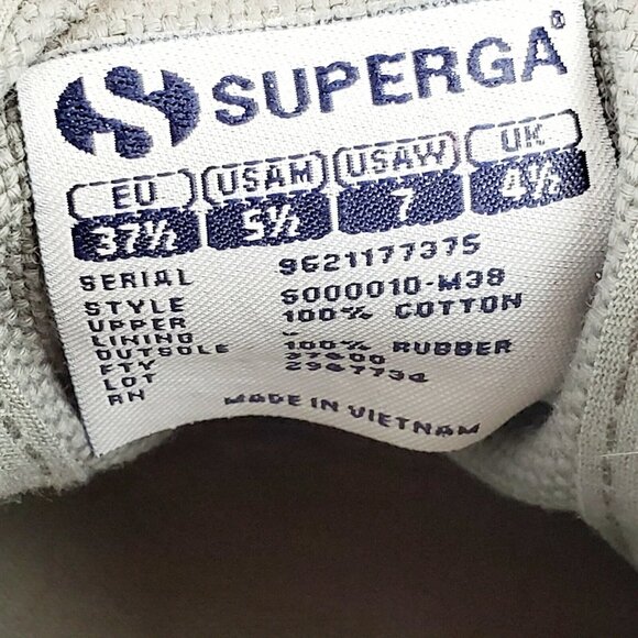 Superga Unisex Gray Cotu Classic S000010-M38 Sneakers Women's 7 Men's 5.5 LOOK! - Picture 9 of 11